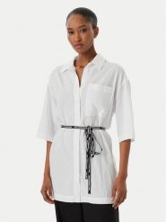 Karl Lagerfeld Jeans Koszula B2W11022 Biały Relaxed Fit. Białe bluzki damskie Karl Lagerfeld Jeans, s, bez wzorów, z jeansu, bez kołnierzyka, bez ramiączek. Za 543.99 zł.