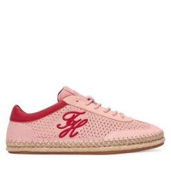 Espadryle Tommy Hilfiger. Czerwone espadryle damskie Tommy Hilfiger, bez wzorów, bez obcasa, bez zapięcia. Za 449.99 zł.