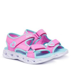 Sandały Skechers. Czerwone sandały dziewczęce Skechers, bez zapięcia. Za 199.99 zł.