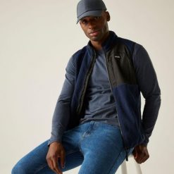 Kamizelka męska polarowa Frankie Borg. Niebieskie kurtki męskie Regatta, m, bez wzorów, z polaru, bez kaptura. W wyprzedaży za 169.99 zł.