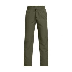 Spodnie treningowe Under Armour UA B Rival Wvn Pant 1390155. Zielone spodnie materiałowe dla chłopców Under Armour, bez wzorów, z materiału. Za 175.25 zł.