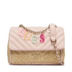 Torebka Guess. Czerwone listonoszki damskie Guess, z aplikacjami, bez dodatków. Za 316.99 zł.