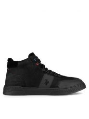 U.S. Polo Assn. Trzewiki NICO001M/DL1 Czarny. Czarne botki męskie U.S. Polo Assn., bez wzorów, z nubiku, bez zapięcia. Za 349.99 zł.