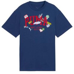T-Shirt Puma Basketball Hooperhotline Tee B Dzieci. Niebieskie t-shirty dla chłopców Puma, bez wzorów, z bawełny, bez ramiączek. Za 159.99 zł.