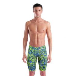 Spodenki startowe pływackie Arena Powerskin ST Next Jammer Snake Green. Zielone kąpielówki męskie Arena, m, bez wzorów, do pływania. Za 399.00 zł.