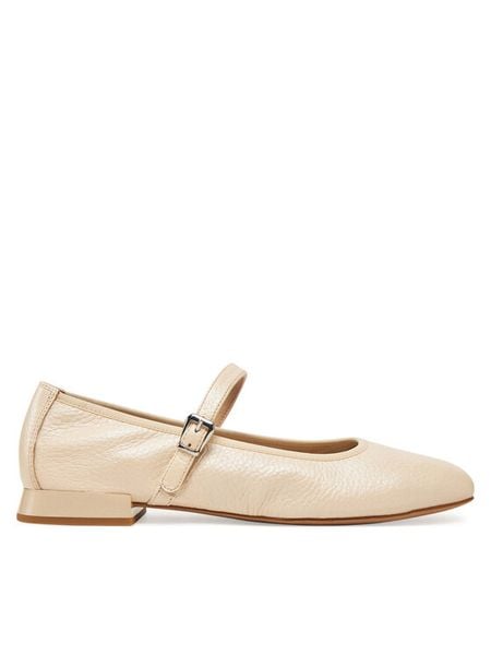 Caprice Baleriny 9-22100-44 Beżowy. Brązowe baleriny damskie Caprice, bez wzorów, ze skóry, bez obcasa. Za 246.99 zł.