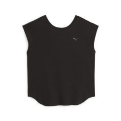 Koszulka Sportowa Damska Puma Studio Foundations. Czarne koszulki sportowe damskie Puma, l, bez wzorów, bez kołnierzyka, bez ramiączek. Za 99.99 zł.