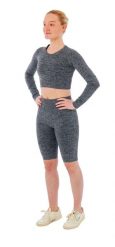 Damski zestaw sportowy Xtreme - krótkie spodenki + sportowy Croptop - Antracyt. Szare szorty sportowe damskie XTREME SOCKSWEAR, s, bez wzorów, z materiału, sportowe, z podwyższonym stanem, na fitness i siłownię. Za 190.74 zł.