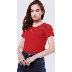 Czerwony T-shirt Like I Do. T-shirty damskie marki Born2be. Za 49.99 zł.