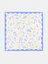 Satynowa apaszka z letnim nadrukiem - wielobarwny. Szaliki i chusty damskie Sinsay, na lato, bez wzorów, z satyny. Za 12.99 zł.