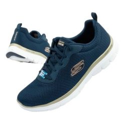 Buty Skechers Flex Appeal 4.0 Brillant View 149303/NVGD niebieskie. Niebieskie obuwie sportowe damskie bez wzorów, z materiału. Za 371.29 zł.