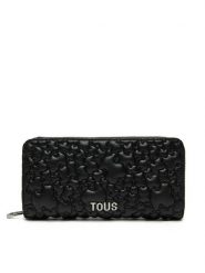 TOUS Portfel Puffy Bear 2002186351 Czarny. Czarne portfele damskie tous, bez wzorów, ze skóry. Za 549.99 zł.