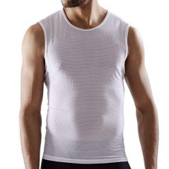 Tank top Craft cool mesh superlight. Białe t-shirty męskie Craft, l, bez wzorów, z elastanu, bez kołnierzyka. Za 264.57 zł.