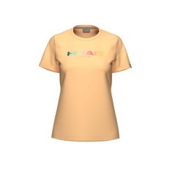 RAINBOW T-Shirt Women. Brązowe koszulki sportowe damskie Head, bez wzorów, bez kołnierzyka, bez ramiączek, tenisowe. W wyprzedaży za 136.00 zł.