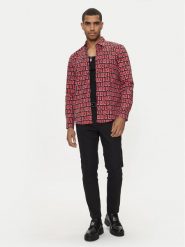 Hugo Koszula Ermo 50519638 Czerwony Slim Fit. Czerwone koszule męskie Hugo, m, bez wzorów, z bawełny, bez kołnierzyka, bez ramiączek. Za 249.99 zł.