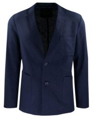 Lniana Męska Marynarka Sportowa (Casual) - Brave Soul - Granatowa. Niebieskie marynarki męskie Brave Soul, bez wzorów, ze lnu, casualowe. Za 299.00 zł.