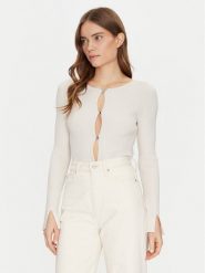 Guess Kardigan W5RR17 Z34O0 Biały Regular Fit. Białe kardigany damskie Guess, xs, z aplikacjami, z wiskozy. Za 249.99 zł.