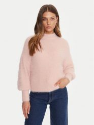 Guess Sweter W4BR25 Z3BH0 Różowy Regular Fit. Czerwone swetry damskie Guess, xxl, z aplikacjami, z syntetyku, bez kołnierzyka, bez ramiączek, bez kaptura. Za 279.99 zł.