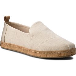 Półbuty TOMS - Deconstructed Alpargata Cork 10011733 Natural Hemp. Brązowe półbuty damskie Toms, z materiału. W wyprzedaży za 189.00 zł.