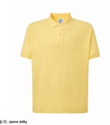 JHK Męskie polo z krótkim rękawem 100% stabilizowana bawełna, jasnożółty S. Żółte koszulki polo męskie JHK, m, bez wzorów, z bawełny, bez ramiączek. Za 27.74 zł.