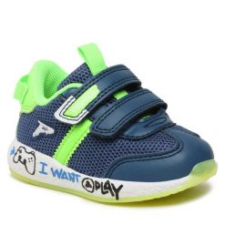 Sneakersy Primigi. Niebieskie półbuty chłopięce Primigi, bez wzorów, bez zapięcia. Za 159.99 zł.