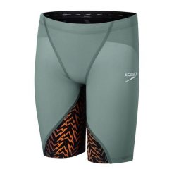 Strój pływacki startowy chłopięcy Speedo LZR Ignite. Brązowe szorty dla chłopców Speedo, bez wzorów, sportowe. Za 499.99 zł.