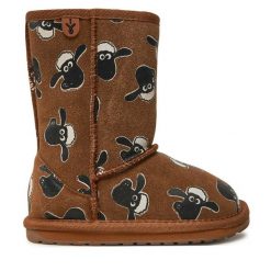 Śniegowce EMU Australia. Brązowe śniegowce dziewczęce Emu Australia, bez zapięcia. Za 439.99 zł.