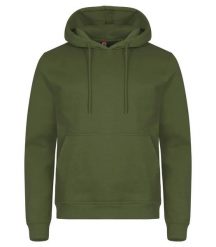 Clique Miami Hoody – bluza z kapturem z bawełny i poliestru z recyklingu. Zielone bluzy męskie CLIQUE, xl, bez wzorów, z bawełny, z kapturem. Za 173.55 zł.