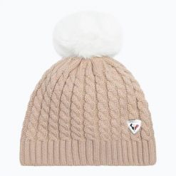 Czapka zimowa damska Rossignol Kitsi. Brązowe czapki i kapelusze damskie Rossignol, na zimę, bez wzorów, z materiału, eleganckie. Za 179.99 zł.