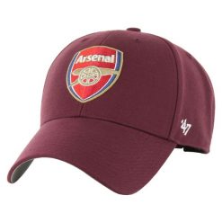 Czapka z daszkiem męska 47 Arsenal FC MVP Cap. Czerwone czapki i kapelusze męskie 47 Brand, bez wzorów, z bawełny, sportowe. Za 109.99 zł.