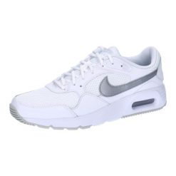 Buty do chodzenia Nike Air Max SC. Białe obuwie sportowe damskie Nike, bez wzorów, z materiału, trekkingowe, nike air max. Za 583.00 zł.