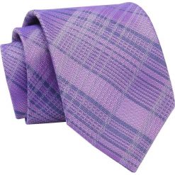 Krawat Liliowy w Kratkę, Elegancki, 7cm, Klasyczny, Męski -ALTIES. Krawaty i muchy Alties, bez wzorów, z tkaniny, eleganckie. Za 49.00 zł.