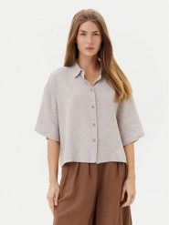 Vero Moda Koszula Linn 10306820 Szary Relaxed Fit. Szare bluzki damskie Vero Moda, m, bez wzorów, z wiskozy, bez kołnierzyka, bez ramiączek. Za 89.99 zł.