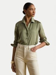 LAUREN RALPH LAUREN Koszula 200P13808004 Zielony Regular Fit. Zielone bluzki damskie Lauren Ralph Lauren, xs, bez wzorów, z syntetyku, bez kołnierzyka, bez ramiączek. Za 769.99 zł.