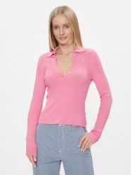 ONLY Sweter Minna 15309345 Różowy Regular Fit. Czerwone swetry damskie Only, l, bez wzorów, z wiskozy, bez kołnierzyka, bez ramiączek, bez kaptura. Za 69.99 zł.