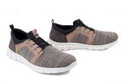 RIEKER B7796-64 beige combination, półbuty męskie. Brązowe półbuty na co dzień męskie Rieker, na lato, bez zapięcia. Za 369.90 zł.
