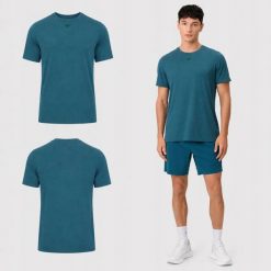 T-SHIRT MĘSKI 4F KOSZULKA TRENINGOWA SZYBKOSCHNĄCA XXL. Zielone koszulki sportowe męskie 4f, m, bez wzorów, z dresówki, biznesowe, bez kołnierzyka. Za 99.99 zł.