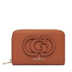 Portfel Guess. Brązowe portfele damskie Guess, z aplikacjami. Za 209.99 zł.
