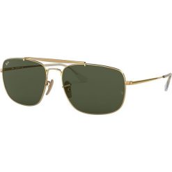 Ray-Ban - Okulary The Colonel. Brązowe okulary przeciwsłoneczne męskie Ray-Ban, z materiału. Za 549.90 zł.
