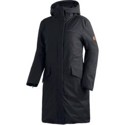 Płaszcz damski Maier Sports Alberte 2.0. Czarne płaszcze damskie Maier Sports, na zimę, bez wzorów, z materiału, długie, bez kaptura. Za 1,297.50 zł.