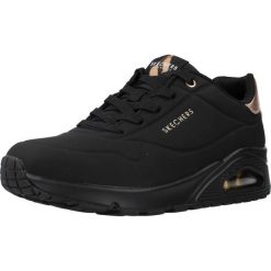 Buty SKECHERS UNO Czarny. Czarne obuwie sportowe damskie Skechers, bez wzorów, z gumy, trekkingowe, Skechers Sport. Za 329.99 zł.