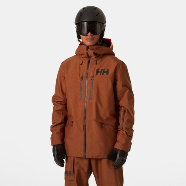 Kurtka narciarska Helly Hansen Garibaldi 2.0. Brązowe kurtki męskie Helly Hansen, na zimę, l, bez wzorów, narciarskie. Za 1,826.00 zł.