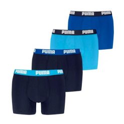 Bokserki męskie Puma BASIC 4-PACK 93819811. Bokserki męskie Puma, m, bez wzorów, z bawełny. Za 158.90 zł.