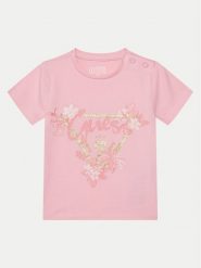 Guess T-Shirt A5GI03K6YW4 Różowy Regular Fit. Czerwone t-shirty i topy dla dziewczynek Guess, z aplikacjami, z bawełny, bez ramiączek. Za 49.99 zł.