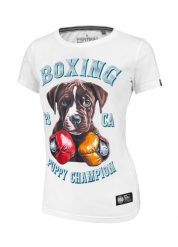 Koszulka damska Pitbull Lil'Champ. Białe t-shirty damskie PITBULL, m, z aplikacjami, z bawełny, klasyczne, bez kołnierzyka. Za 99.00 zł.