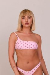 Góra bikini z odkrytymi ramionami Strajk szczęścia. Czerwone bikini damskie OOSC, m, bez wzorów. Za 122.99 zł.