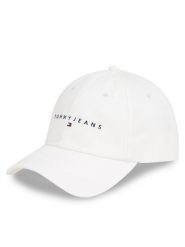 Tommy Jeans Czapka z daszkiem Tjm Linear Logo Cap AM0AM12958 Biały. Białe rękawiczki męskie Tommy Jeans, bez wzorów, z bawełny. Za 99.99 zł.