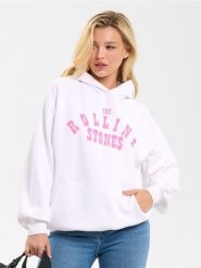 Bluza z nadrukiem The Rolling Stones - kremowy. Białe bluzy damskie Sinsay, l, bez wzorów, bez kaptura. Za 79.99 zł.