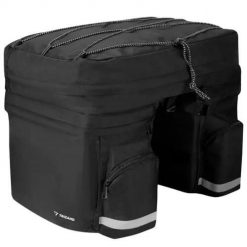 Torba Rowerowa Sakwa na Bagażnik Rower Wodoodporna Etui Duża Czarna Pojemna. Czarne torby na laptopa męskie TRIZAND, bez wzorów, z gumy. Za 69.90 zł.