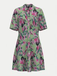 YAS Sukienka koszulowa Savanna 26029347 Zielony Regular Fit. Zielone sukienki damskie YAS, s, bez wzorów, z wiskozy, bez kołnierzyka, bez ramiączek, koszulowe. Za 239.99 zł.
